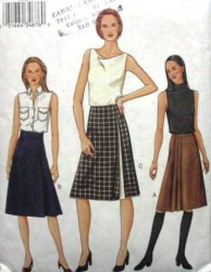 7572 A-LINE PLEAT WRAP SKIRT PATTERN 8-12 NO INSTRUCTIONS